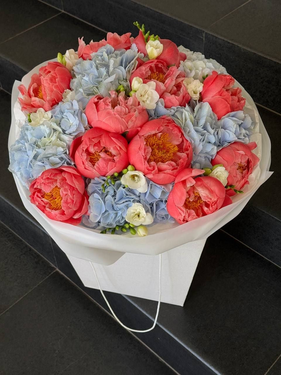Hydrangea and peonies